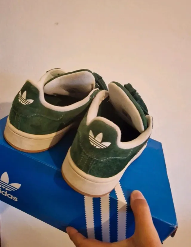 adidas gazelle silver green womens Adidas Campus 00s Dark Green Cloud White - H03472