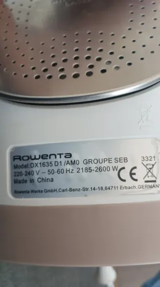 Plancha Rowenta 2400W para reparar con poco uso