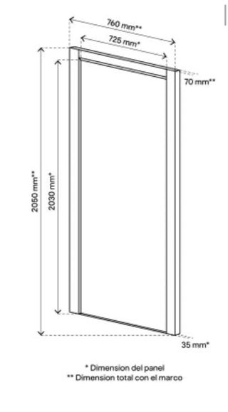 Puerta Interior Blanca Lacada