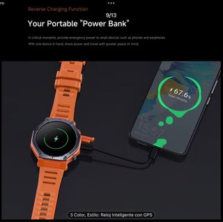 Reloj GPS 1200mAh 30 Días Batería