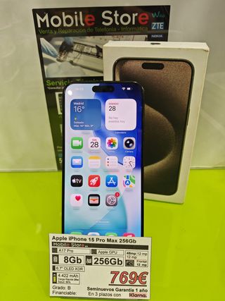 Apple iPhone 15 Pro Max 256 GB blu
