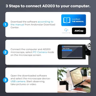 Microscopio digital Andonstar AD203