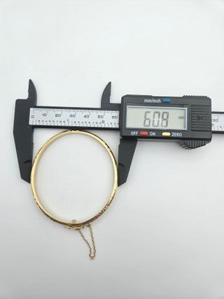 Pulsera Rígida de Oro 18K, Caña, 9,06gr