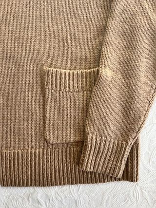 Jersey/Suéter ZARA de punto grueso camel/taupe...