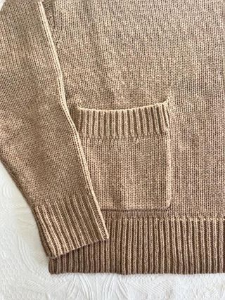 Jersey/Suéter ZARA de punto grueso camel/taupe...