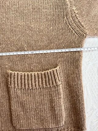 Jersey/Suéter ZARA de punto grueso camel/taupe...