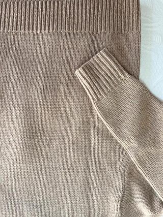 Jersey/Suéter ZARA de punto grueso camel/taupe...