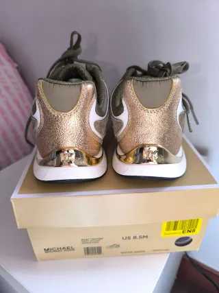 Zapatillas Michael Kors Talla 39 Verde/Dorado