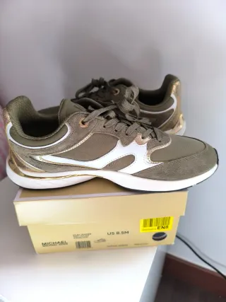 Zapatillas Michael Kors Talla 39 Verde/Dorado