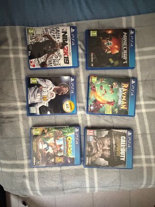 Lote 6 Juegos PS4: NBA 2K19, Minecraft, FIFA 18