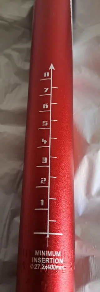 Tija sillín bicicleta 27,2x400mm aluminio