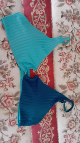 Sujetador bikini azul y turquesa