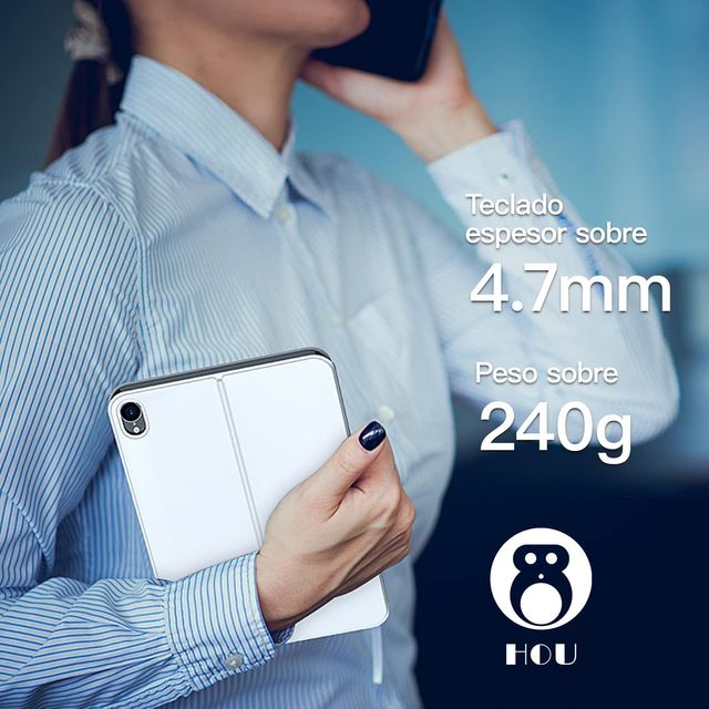 HOU Funda Teclado para iPad Mini 6/Mini 7 gen 2021