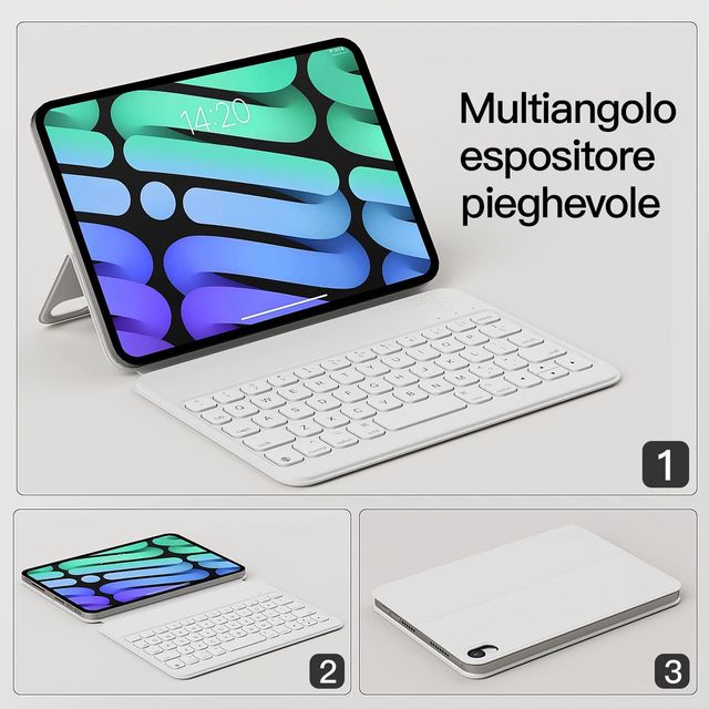 HOU Funda Teclado para iPad Mini 6/Mini 7 gen 2021