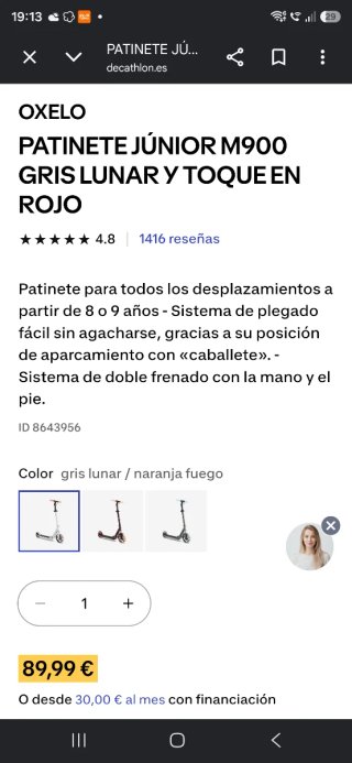 Patinete Btwin Decathlon Usado 1 Vez