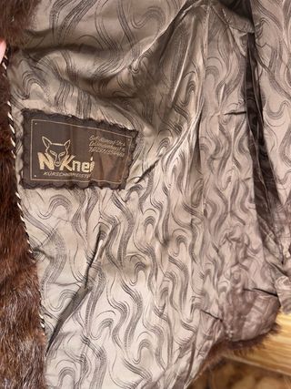 Abrigo vintage de piel marrón