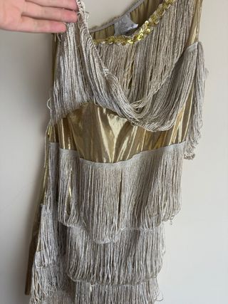 Disfraz Cabaret dorado y Rosa