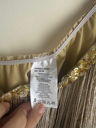 Disfraz Cabaret dorado y Rosa