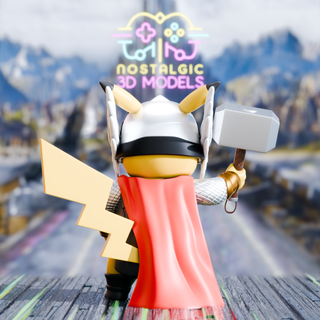 Figura Pikachu (Pokemon) x Thor (Marvel)