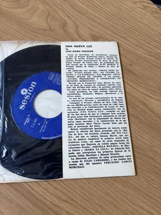 Disco vinilo Una nueva luz 45rpm 18 cm