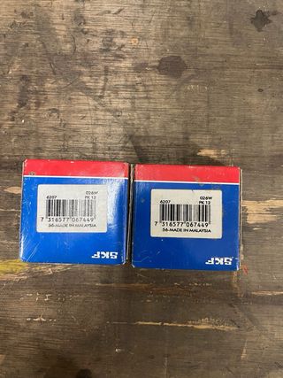 2 rodamientos SKF 6207 nuevo