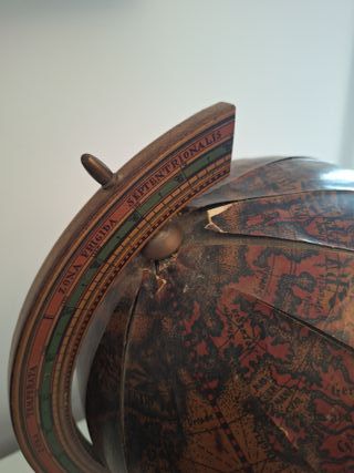 VINTAGE anni 70 - Mappamondo da scrivania in legno