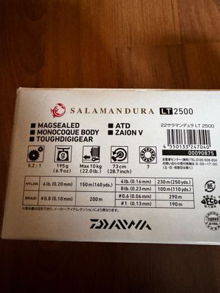 Carrete Pesca Daiwa Salamandura LT2500