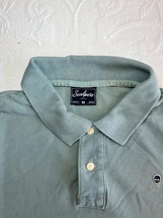 Polo scalpers verde salvia (piqué) manga corta...