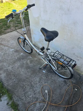 Bicicleta Plegable Mujer Plata