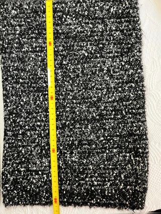 Pantalón de punto mango bouclé Jaspeado blanco...