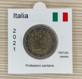 2 Euro Commemorativa Italia 2021 Sanità FDC