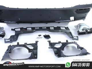 DIFUSOR TRASERO NEGRO CON COLAS NEGRAS PARA MERCEDES GLE COUPE C167