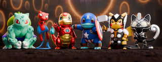 Figura Squirtle(pokemon) x Capitán América(Marvel)