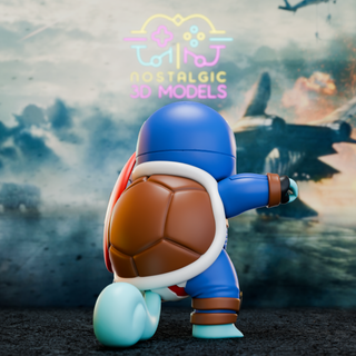 Figura Squirtle(pokemon) x Capitán América(Marvel)