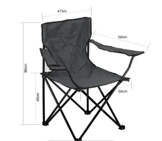 Set de 2 Sillas Plegables Negras