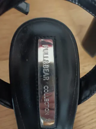 Sandalias tacón negras mujer