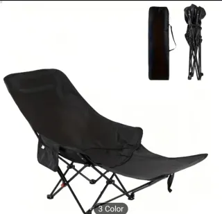Tumbona plegable negra