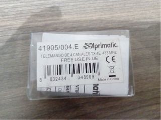 Mando Garaje Aprimatic TX4E 433 MHz