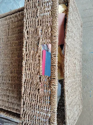 Zapatero de mimbre 2 cajones