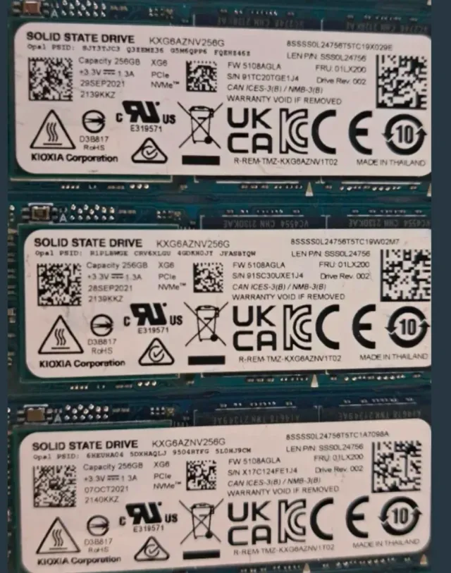 SSD Kioxia NVMe 256GB