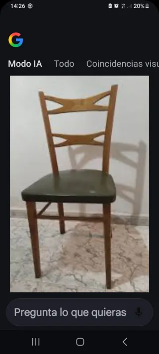 Silla de madera y tela Mocholi