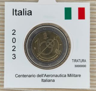 2 Euro Commemorativa Italia 2023 Aeronautica Milit