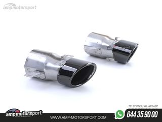 DIFUSOR TRASERO NEGRO BRILLO CON COLAS SIMPLES NEGRAS PARA MERCEDES CLASE A W177