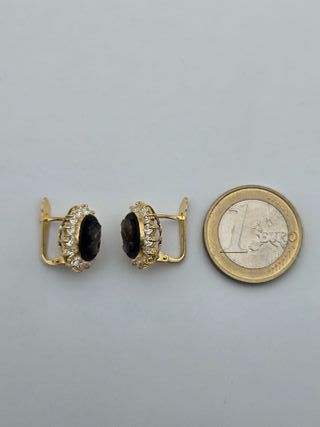 Pendientes de Oro 18K, Camafeo, 4,43gr, 1,5cm