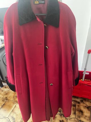 Abrigo Lana Vintage Rojo