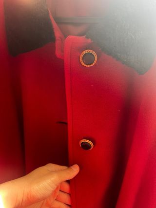 Abrigo Lana Vintage Rojo