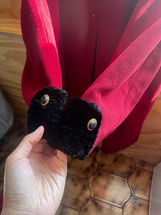 Abrigo Lana Vintage Rojo
