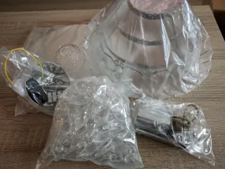 Lámpara de techo cristal y metal