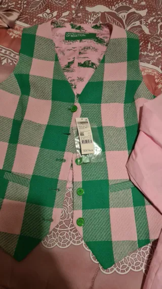 Set Benetton Gilet + Camicia Tg. 46