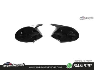 CARCASAS ESPEJOS RETROVISORES BMW SERIE 1 / SERIE 3 LOOK M NEGRO BRILLO
